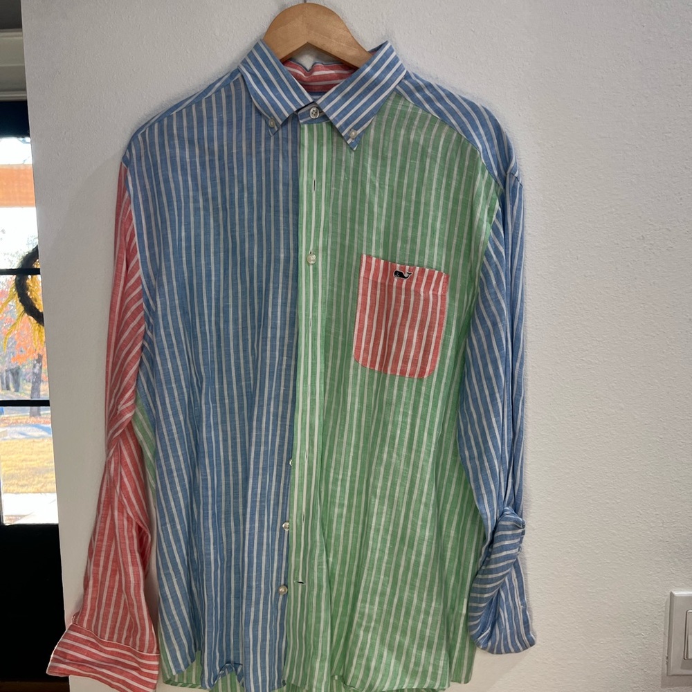 Mens linen vineyard vines shirt
